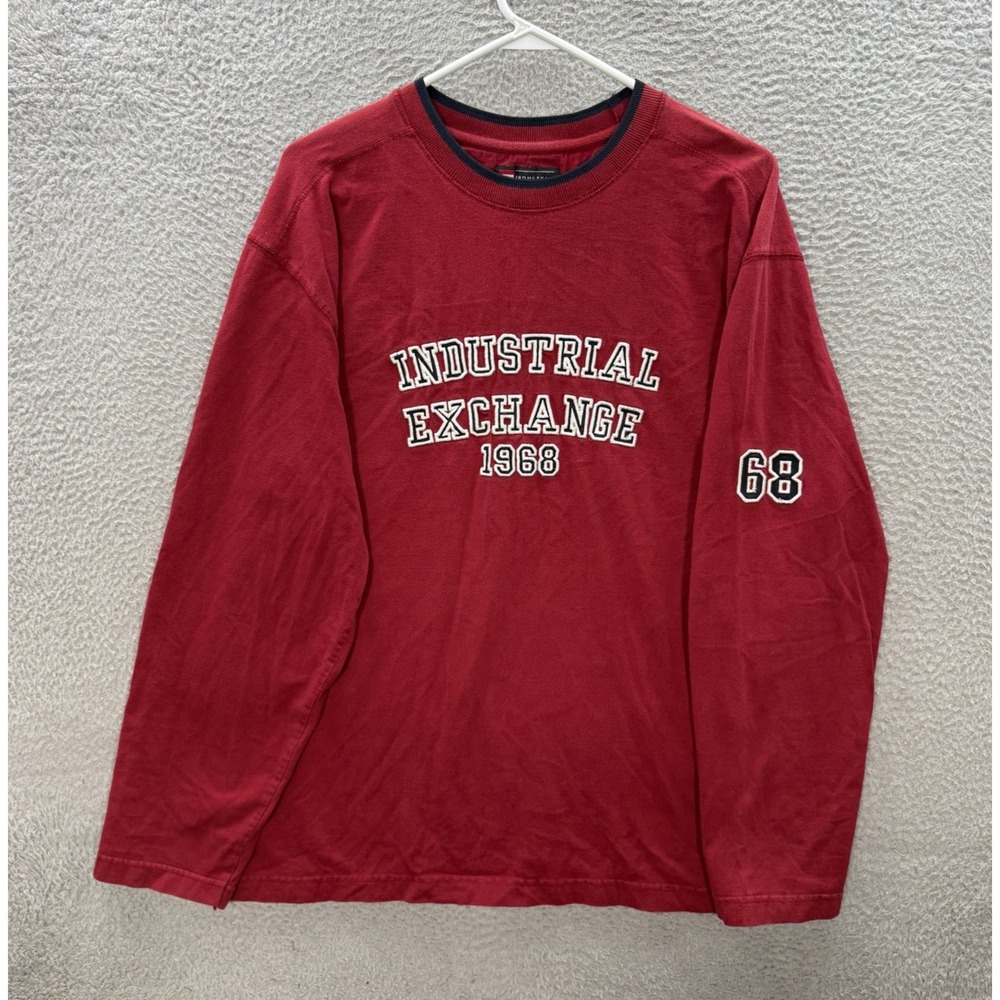 Vintage Industrial Exchange Shirt Adult XL Red‎ Embroidered Skater Grunge Y2K